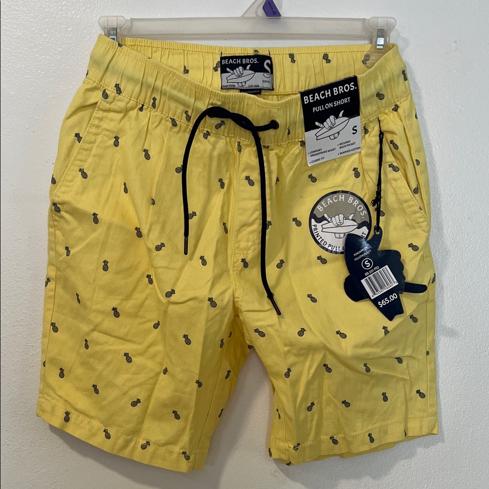 Yellow Pineapple Men's Cotton Shorts